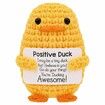 Valentines Day Gifts,Inspirational Crochet Positive Duck,Birthday Gifts,Cute Handmade Potato Knitted Duck Toy with Positive Card Cheering I Love You