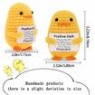 Valentines Day Gifts,Inspirational Crochet Positive Duck,Birthday Gifts,Cute Handmade Potato Knitted Duck Toy with Positive Card Cheering I Love You