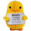 Birthday Gifts for Mom I Love You Mom,Gifts for Mom,Mom Gifts,Handmade Crochet Cute Small Duck Mothers Day Unique Presents for Mama Valentines