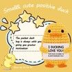 Valentines Day Gifts,Inspirational Crochet Positive Duck,Birthday Gifts,Cute Handmade Potato Knitted Duck Toy with Positive Card Cheering I Love You