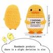 Valentines Day Gifts,Inspirational Crochet Positive Duck,Birthday Gifts,Cute Handmade Potato Knitted Duck Toy with Positive Card Cheering I Love You