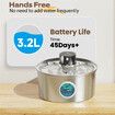 3.2L Water Fountain Wireless Stainless Steel Pet Bowl Automatic Dispenser Rechargeable Dog Waterer Fountain Indoor with Motion Sensor