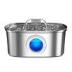 Water Fountain Stainless Steel 108oz/3.2L Automatic Pet Water Fountain Dog Water Dispenser with Water Level Window - for Cats Inside