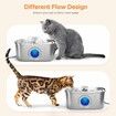 Water Fountain Stainless Steel 108oz/3.2L Automatic Pet Water Fountain Dog Water Dispenser with Water Level Window - for Cats Inside