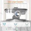 Water Fountain Stainless Steel 108oz/3.2L Automatic Pet Water Fountain Dog Water Dispenser with Water Level Window - for Cats Inside