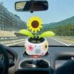 Sunflower Solar Dancing Flower Solar Dancing Solar Toys, Solar Powered Swinging Animated Dancer Toy Office Desk Car Decoration for Car