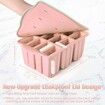 Silicone Popsicles Molds,Ice Pop Cream Mold Set Homemade Popsicle Maker For Kids with 50pcs Sticks(Pink)