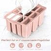 Silicone Popsicles Molds,Ice Pop Cream Mold Set Homemade Popsicle Maker For Kids with 50pcs Sticks(Pink)