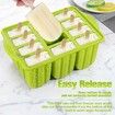 Silicone Popsicles Molds,Ice Pop Cream Mold Set Homemade Popsicle Maker For Kids with 50pcs Sticks(Green)