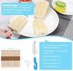 Silicone Popsicles Molds,Ice Pop Cream Mold Set Homemade Popsicle Maker For Kids with 50pcs Sticks(Blue)