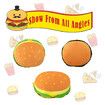 Comfy Food Pillows Toy Plush, Soft, Cuddly, and Irresistible Pefect Toys Gift for Kids and Friends, Hamburg, 30 CM