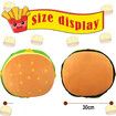 Comfy Food Pillows Toy Plush, Soft, Cuddly, and Irresistible Pefect Toys Gift for Kids and Friends, Hamburg, 30 CM