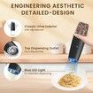 Rechargeable Electric Salt and Pepper Grinder Set, Automatic Gravity Electric Salt and Pepper Grinder Set, Adjustable Roughness, LED Light, 2 Pack