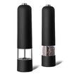 Electric Salt and Pepper Grinder, Battery Operated, Salt and Pepper Mills, Adjustable Coarseness,One Handed Operation 1 Pack (Black)