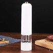 Electric Salt and Pepper Grinder, Battery Operated, Salt and Pepper Mills, Adjustable Coarseness,One Handed Operation 1 Pack (White)