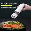 Electric Salt and Pepper Grinder, Battery Operated, Salt and Pepper Mills, Adjustable Coarseness,One Handed Operation 1 Pack (White)