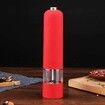 Electric Salt and Pepper Grinder, Battery Operated, Salt and Pepper Mills, Adjustable Coarseness,One Handed Operation 1 Pack (Red)