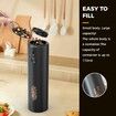 Pepper Grinder, Electric Salt and Pepper Mill Grinder, Adjustable Coarseness, Rechargeability with LED Light, One Hand Automatic Operation Black