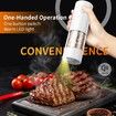 Electric Salt and Pepper Grinder with Warm LED Light, Adjustable Coarseness Large Capacity Automatic Salt Pepper Mill Grinder for Kitchen, White