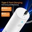 Electric Salt and Pepper Grinder with Warm LED Light, Adjustable Coarseness Large Capacity Automatic Salt Pepper Mill Grinder for Kitchen, White