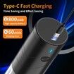 Electric Salt and Pepper Grinder with Warm LED Light, Adjustable Coarseness Large Capacity Automatic Salt Pepper Mill Grinder for Kitchen, Black