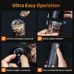 Electric Salt and Pepper Grinder with Warm LED Light, Adjustable Coarseness Large Capacity Automatic Salt Pepper Mill Grinder for Kitchen, Black