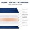 Dogs Electric Heating Pet Bed Blanket Thermal Mat Protection Temperature Display 75*45cm