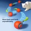 Speedy Ball with Tail Cat Toy,Smart Interactive Cat Ball,Automatic Cat Rolling Ball Enrichment Toy,Electric Self Moving Toy,Electronic Rollie Pet Chase