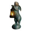 Garden Statues Rabbit with Solar Lantern Outdoor Bunny Figurines Decorations for Patio Yard Lawn Ornaments Gifts for Birthday Easter Housewarming