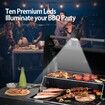 Grill Light,Grill Lights with 10 LED and C-clamp,Grill Lights Gifts,BBQ Light for Camping Bike Lights Night Light