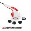 Handheld Vibration Massager Red - 4 Interchangeable Heads Adjustable Speed
