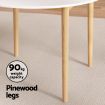 1 Artiss Dining Table and 4 Chairs Set White Grey