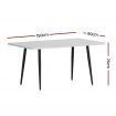 1.5M Artiss Dining Table Marble Effect