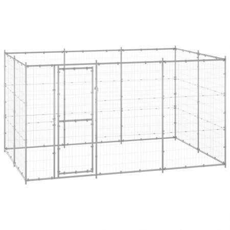 Outdoor Dog Kennel Galvanised Steel 7.26 m²