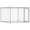 Dog Cage with Door Grey 6x2x1.5 m Galvanised Steel