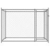Dog Cage with Door Grey 2x2x1.5 m Galvanised Steel