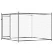 Dog Cage with Door Grey 2x2x1.5 m Galvanised Steel