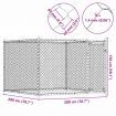 Dog Cage with Door Grey 2x2x1.5 m Galvanised Steel