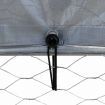 Chicken Cage with Roof and Door Silver Galvanised Steel