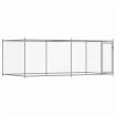 Dog Cage with Door Grey 4x2x1.5 m Galvanised Steel