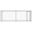Dog Cage with Door Grey 4x2x1.5 m Galvanised Steel