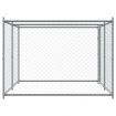 Dog Cage with Door Grey 4x2x1.5 m Galvanised Steel