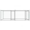Dog Cage with Doors Grey 4x2x1.5 m Galvanised Steel