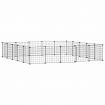 20-Panel Pet Cage with Door Black 35x35 cm Steel