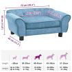 Dog Sofa Turquoise 72x45x30 cm Plush