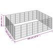 24-Panel Dog Playpen Black 50x100 cm Powder-coated Steel