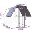 Chicken Cage 2x4x2 m Galvanised Steel