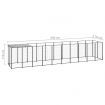 Dog Kennel Black 6.05 m² Steel