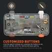 Mobile Gaming Triggers, Mobile Game Controllers Plug and Play for iOS and Android Phone 4.7 to 6.5 inches Game Trigger for PUBG, Fortnite, COD