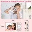 Digital Camera,Autofocus 4K 64MP Point and Shoot Digital Cameras with 64GB Card,18X Zoom Anti-Shake Compact Video Camera,Pink